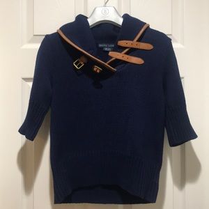 LIKE NEW RALPH LAUREN TOP W/LEATHER BUCKLES.HOT!!!